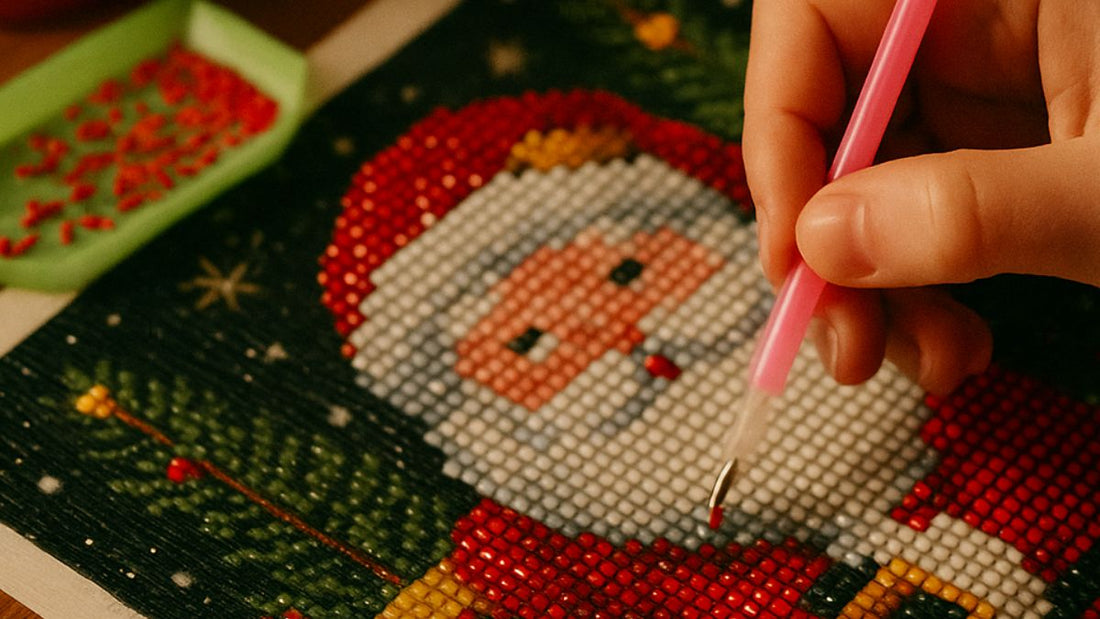 Broderie diamant et magie de Noël : quand les mains cousent le cœur